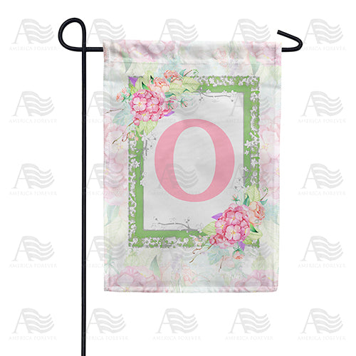 America Forever Watercolor Hydrangeas Monogram Garden Flag