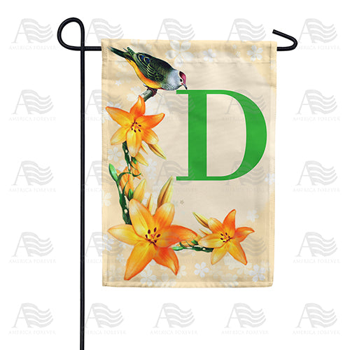 America Forever Orange Lilies Monogram Garden Flag