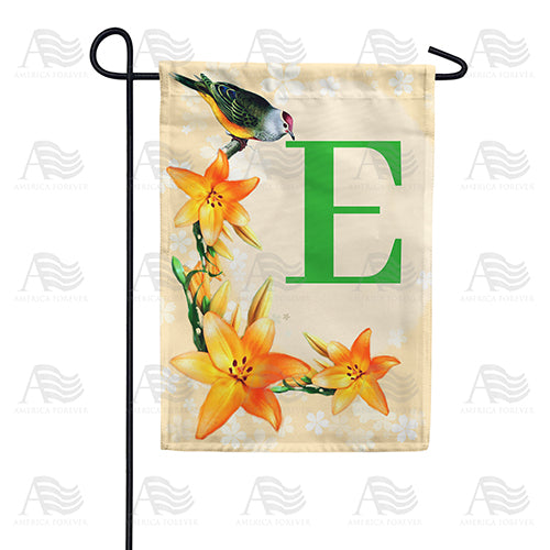 America Forever Orange Lilies Monogram Garden Flag