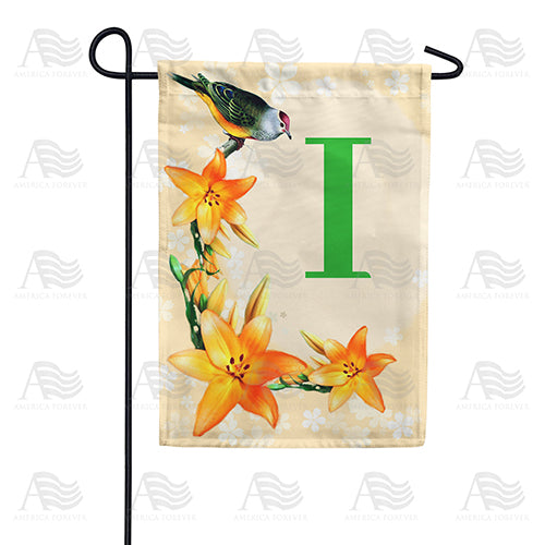 America Forever Orange Lilies Monogram Garden Flag