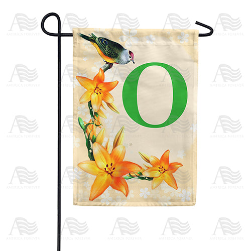 America Forever Orange Lilies Monogram Garden Flag