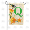 America Forever Orange Lilies Monogram Garden Flag