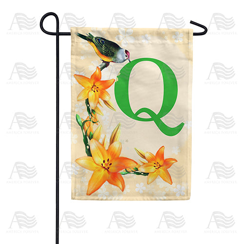 America Forever Orange Lilies Monogram Garden Flag