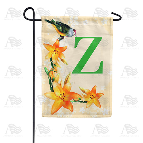 America Forever Orange Lilies Monogram Garden Flag