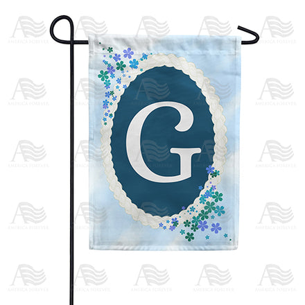 America Forever Dainty Blue Monogram Garden Flag