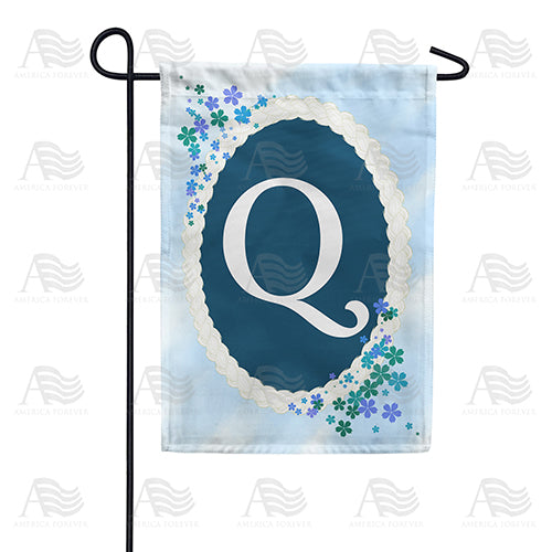 America Forever Dainty Blue Monogram Garden Flag