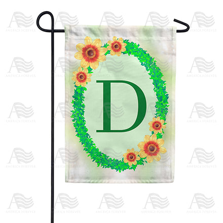 Green Ivy Monogram Garden Flag