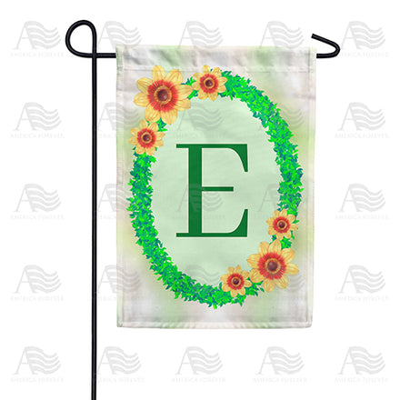 Green Ivy Monogram Garden Flag