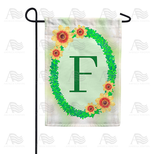 Green Ivy Monogram Garden Flag