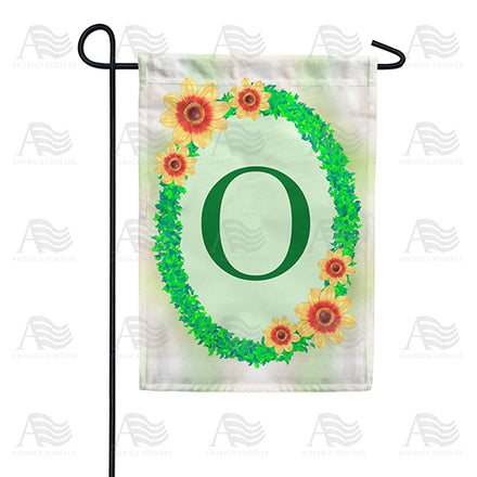 Green Ivy Monogram Garden Flag