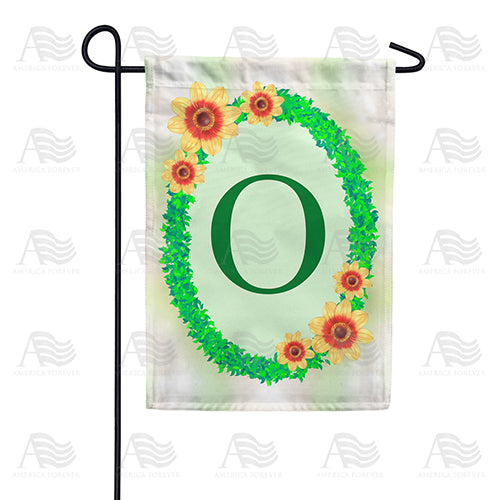 Green Ivy Monogram Garden Flag