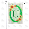 Green Ivy Monogram Garden Flag