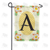 America Forever Yellow Gingham Daisies Monogram Garden Flag