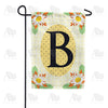 America Forever Yellow Gingham Daisies Monogram Garden Flag
