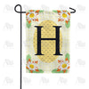 America Forever Yellow Gingham Daisies Monogram Garden Flag