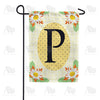 America Forever Yellow Gingham Daisies Monogram Garden Flag