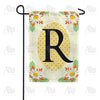 America Forever Yellow Gingham Daisies Monogram Garden Flag