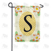 America Forever Yellow Gingham Daisies Monogram Garden Flag