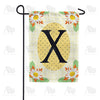 America Forever Yellow Gingham Daisies Monogram Garden Flag