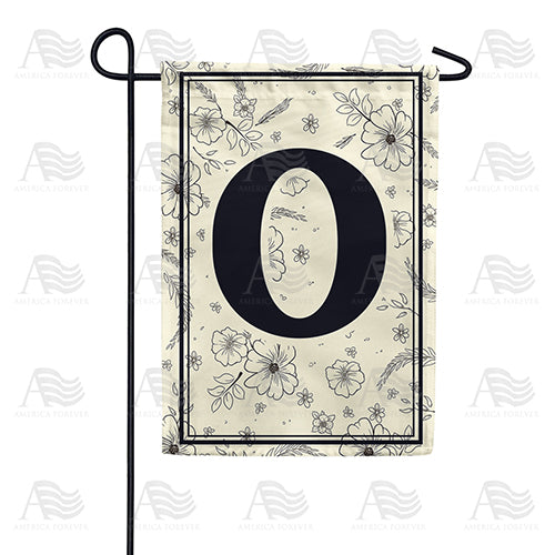America Forever Flower Sketchings Monogram Garden Flag