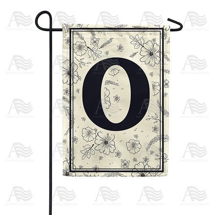 America Forever Flower Sketchings Monogram Garden Flag