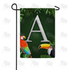 America Forever Tropical Birds Monogram Garden Flag