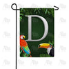 America Forever Tropical Birds Monogram Garden Flag