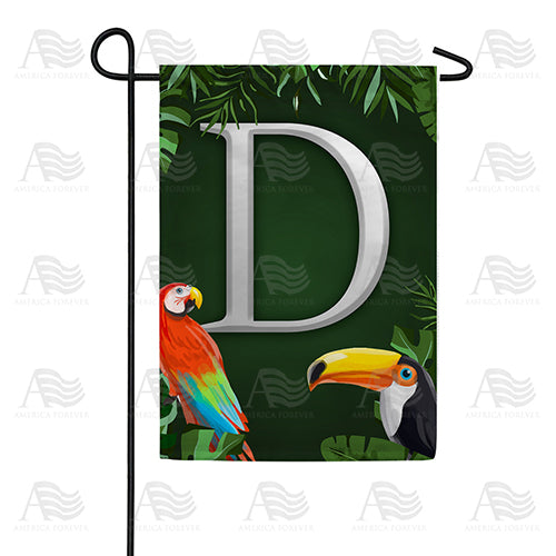 America Forever Tropical Birds Monogram Garden Flag