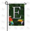 America Forever Tropical Birds Monogram Garden Flag