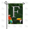 America Forever Tropical Birds Monogram Garden Flag
