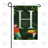 America Forever Tropical Birds Monogram Garden Flag