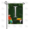 America Forever Tropical Birds Monogram Garden Flag