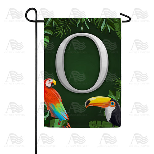 America Forever Tropical Birds Monogram Garden Flag