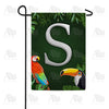 America Forever Tropical Birds Monogram Garden Flag