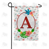 America Forever Periwinkle Petals Monogram Garden Flag