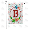 America Forever Periwinkle Petals Monogram Garden Flag