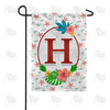 America Forever Periwinkle Petals Monogram Garden Flag