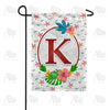 Periwinkle Petals Monogram Garden Flag