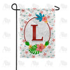 America Forever Periwinkle Petals Monogram Garden Flag