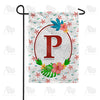 America Forever Periwinkle Petals Monogram Garden Flag