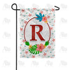 Periwinkle Petals Monogram Garden Flag