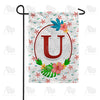 America Forever Periwinkle Petals Monogram Garden Flag