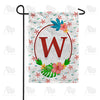 America Forever Periwinkle Petals Monogram Garden Flag