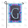 America Forever Blue And Purple Hydrangea Monogram Garden Flag