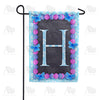 America Forever Blue And Purple Hydrangea Monogram Garden Flag