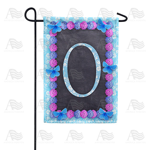 America Forever Blue And Purple Hydrangea Monogram Garden Flag