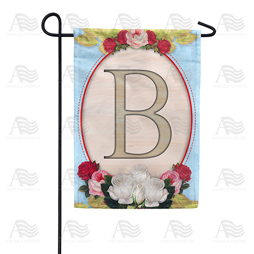 America Forever Rose Wood Monogram Garden Flag