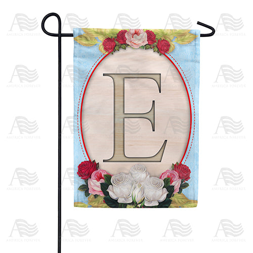 America Forever Rose Wood Monogram Garden Flag