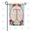 America Forever Rose Wood Monogram Garden Flag