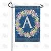 America Forever Floral Wreath Monogram Letter Monogram Garden Flag